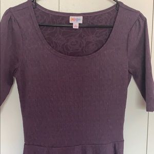 LulaRoe Nicole Purple Embossed Floral